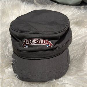Clarksville Gray Military Style Hat with Embroidered Patch